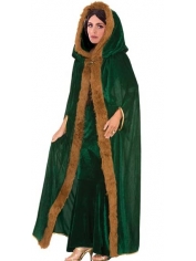 Green Hooded Cape - Womens Halloween Costumes